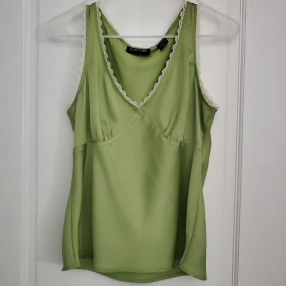New York & Company Lace Trim Satin Tank - Picture 1 of 2